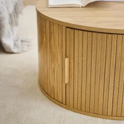 CALICOSY - Salontafel ERNEST - Licht hout - 35,5x75x75 cm