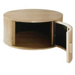 CALICOSY - Salontafel ERNEST - Licht hout - 35,5x75x75 cm