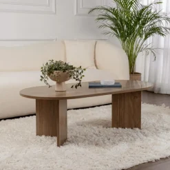 CALICOSY - Salontafel IRIS - Walnoot - 39,8x119x60 cm