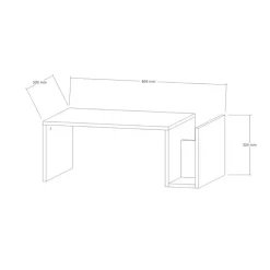 CALICOSY - Salontafel MEMO - Travertijn - 32,4x86,8x50 cm