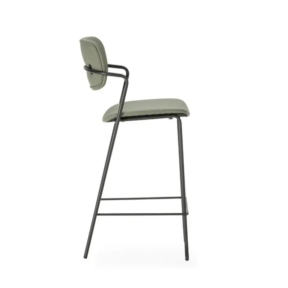 CALICOSY - Set van 2 krukken met zwarte MAIKA - 51x44x66 cm