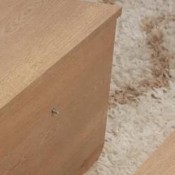 CALICOSY - Set van 2 Salontafels ORION - Licht hout - 35x90x90 cm