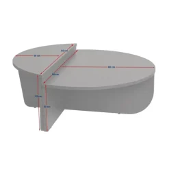 CALICOSY - Set van 2 Salontafels ORION - Licht hout - 35x90x90 cm