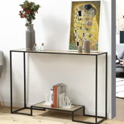 CALICOSY - Sidetable - Eikenhouten decor - 80x120x