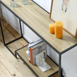 CALICOSY - Sidetable - Eikenhouten decor - 80x120x