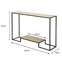 CALICOSY - Sidetable - Eikenhouten decor - 80x120x