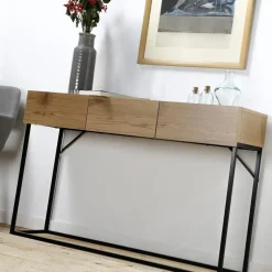 CALICOSY - Sidetable - Eikenhouten decor - 73x120x29.5 cm