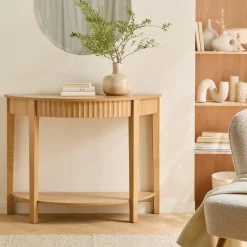 CALICOSY - Sidetable BOLOGNE - Licht hout - 76x100x40 cm