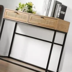 CALICOSY - Sidetable JAYA - Licht hout - 80x100x35 cm