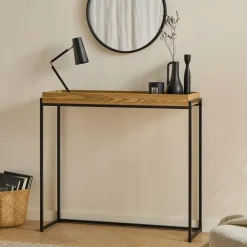 CALICOSY - Sidetable JESSIE - Licht hout - 90x100x30 cm