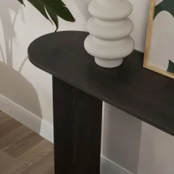 CALICOSY - Sidetable SIRA - Zwart hout - 75x150x35 cm