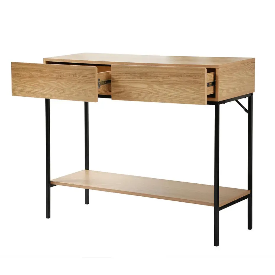CALICOSY - Sidetable TESSA - Licht hout - 81x100x35 cm