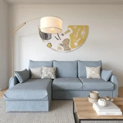 CALICOSY - Slaapbank NAOMI - Blauw - 90x260x175 cm