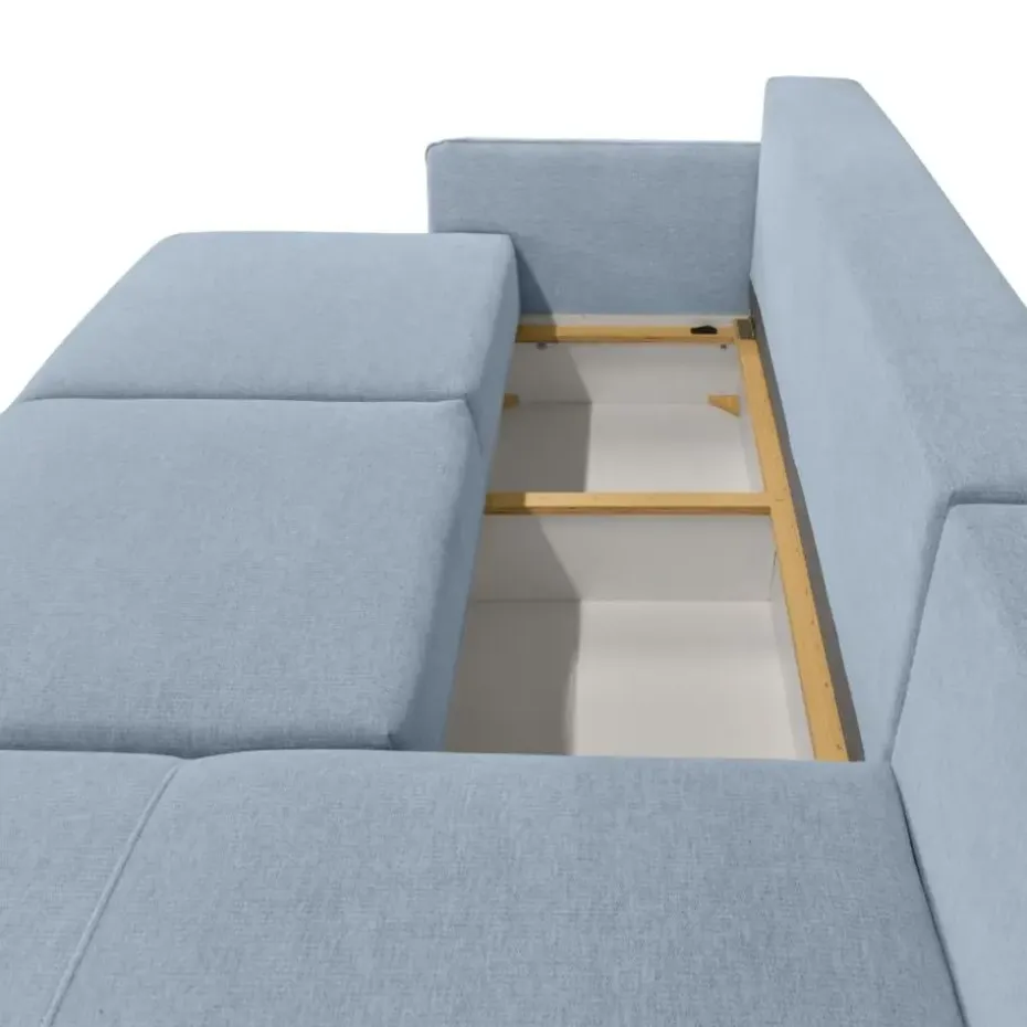 CALICOSY - Slaapbank NAOMI - Blauw - 90x260x175 cm