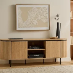 CALICOSY - TV-Meubel MALAGA - Licht hout - 55x150x40 cm