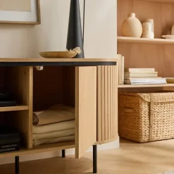 CALICOSY - TV-Meubel MALAGA - Licht hout - 55x150x40 cm