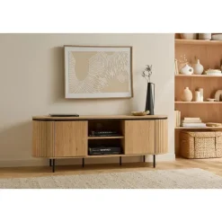 CALICOSY - TV-Meubel MALAGA - Licht hout - 55x150x40 cm