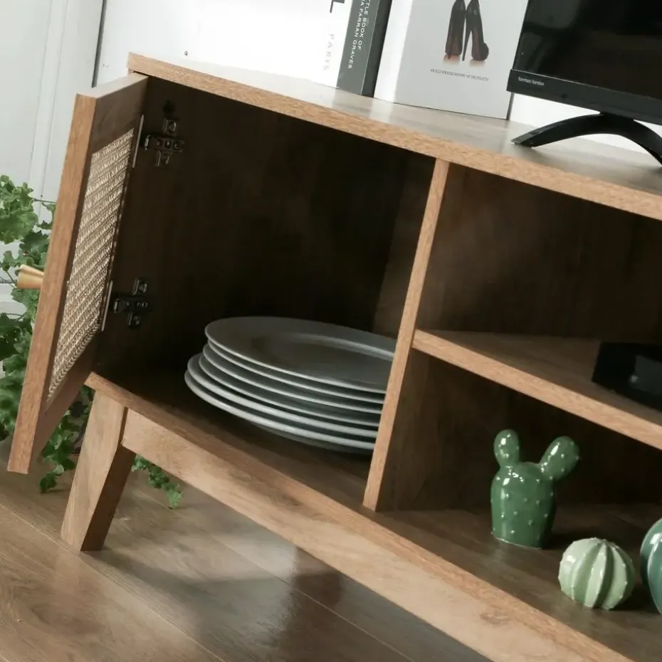 CALICOSY - TV-Meubel PALMO - Licht hout - 49x140x39 cm