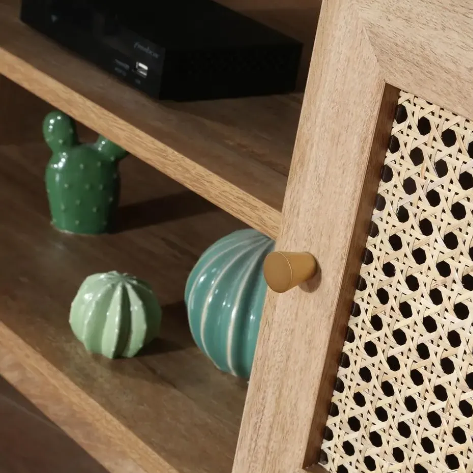 CALICOSY - TV-Meubel PALMO - Licht hout - 49x140x39 cm