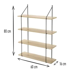 CALICOSY - Wandrek - Hout - 80x60x16 cm