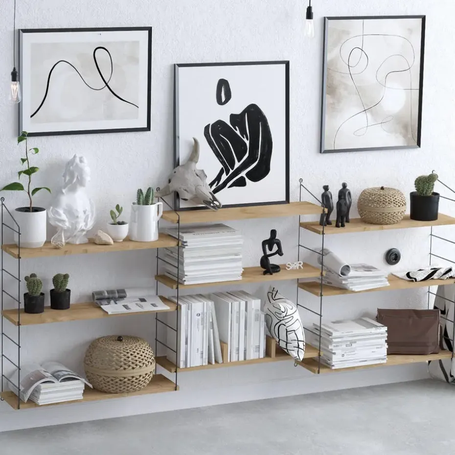 CALICOSY - Wandrek LABA - Licht hout - 85x216x20 cm