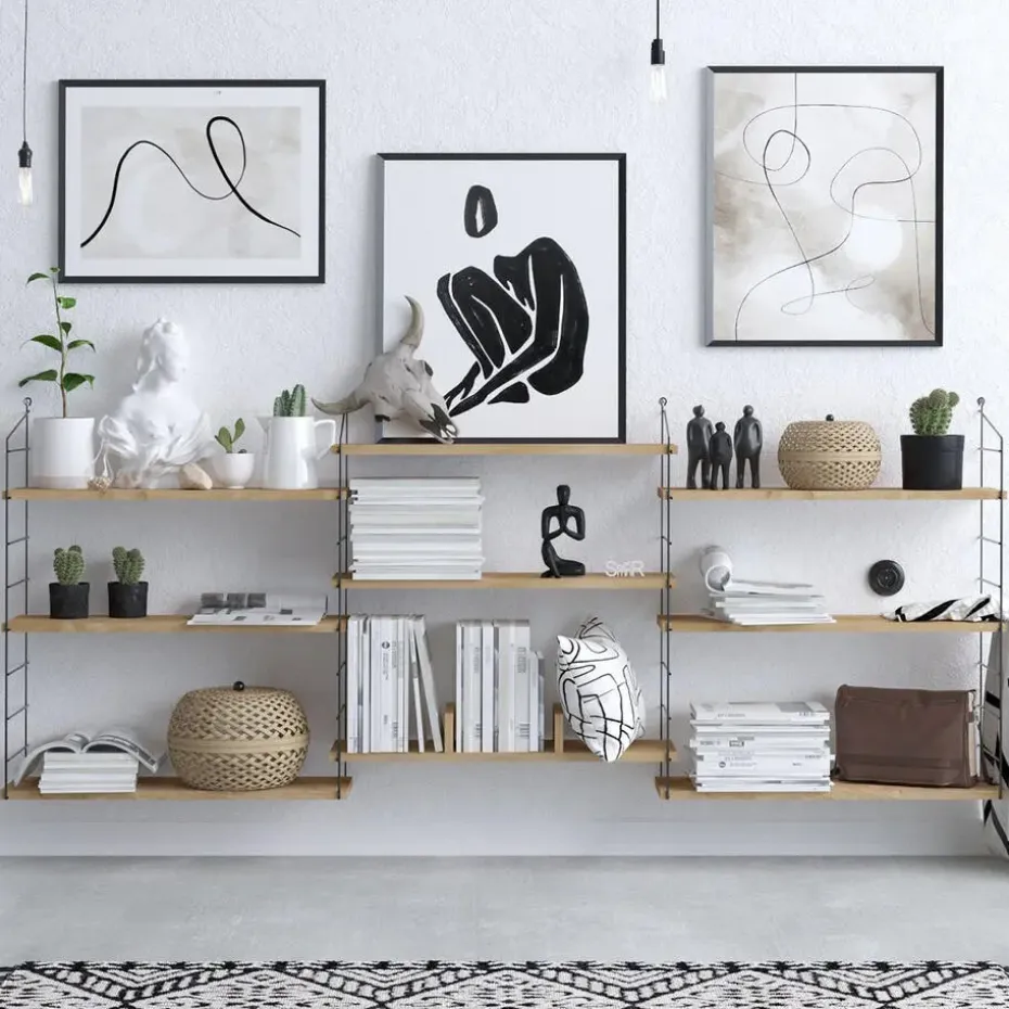 CALICOSY - Wandrek LABA - Licht hout - 85x216x20 cm