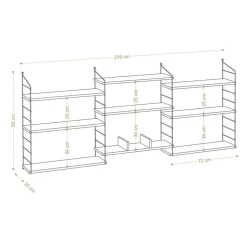 CALICOSY - Wandrek LABA - Licht hout - 85x216x20 cm