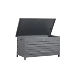 Cambridge kussenbox - aluminium - 141x73 cm - carbon black