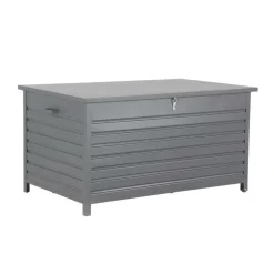 Cambridge kussenbox - aluminium - 141x73 cm - carbon black