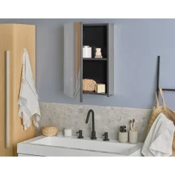 CAMERON - Badkamermeubel - Zwart - Multiplex