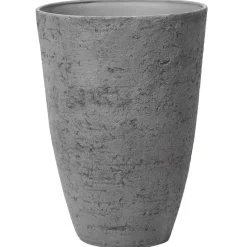 CAMIA - Bloempot set van 2 L - Grijs - Stenenmix