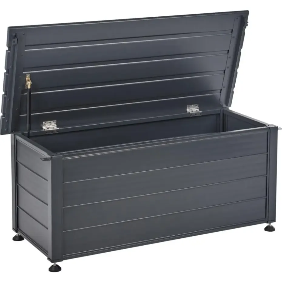 CAMPALTO - Kussenbox - Donkergrijs - 113 x 50 cm - Aluminium