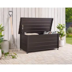 CAMPALTO - Kussenbox - Donkerbruin - 113 x 50 cm - Aluminium