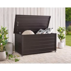 CAMPALTO - Kussenbox - Donkerbruin - 123 x 60 cm - Aluminium