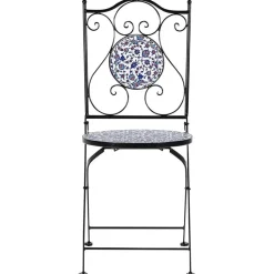 CAMPRENA - Tuinstoel set van 2 - Zwart - Metaal