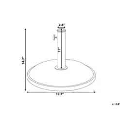 CANZO - Parasolvoet - Zwart - Beton