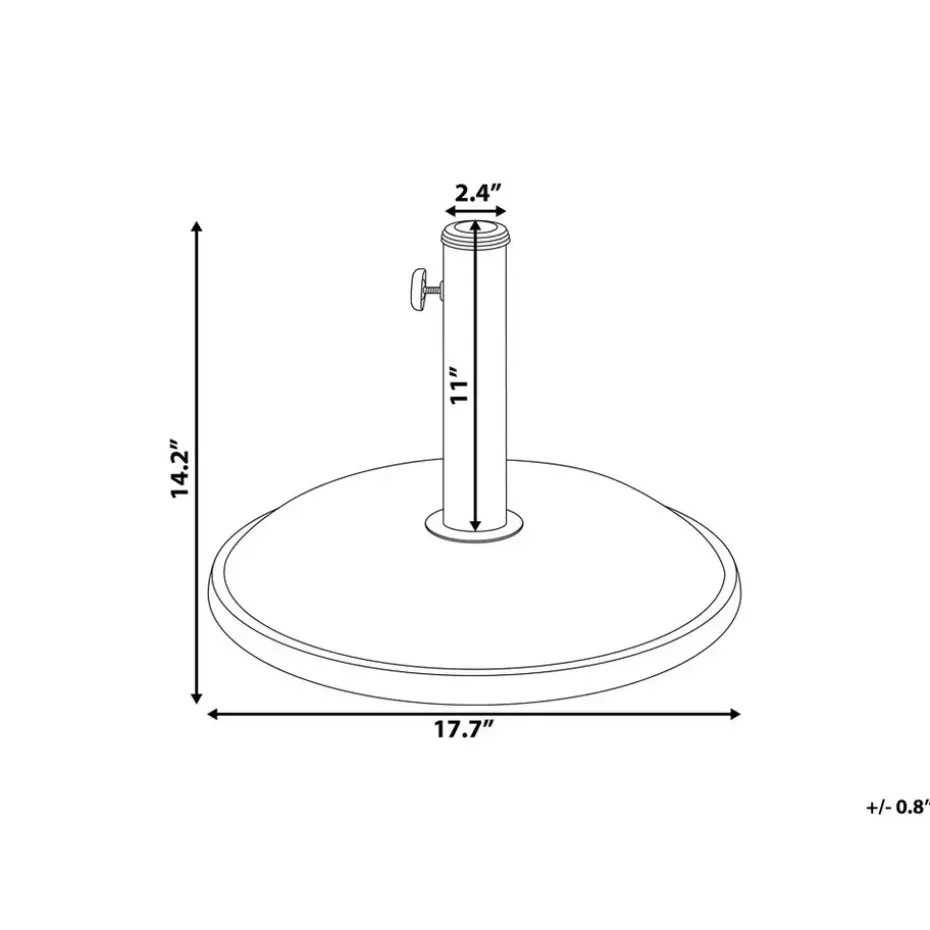 CANZO - Parasolvoet - Zwart - Beton