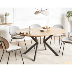 CARLEA - Uitschuifbare eettafel - Lichtbruin - MDF