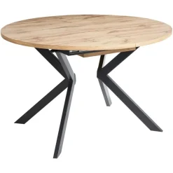 CARLEA - Uitschuifbare eettafel - Lichtbruin - MDF