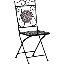 CARPINO - Tuinstoel set van 2 - Zwart - Metaal