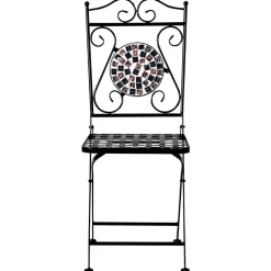 CARPINO - Tuinstoel set van 2 - Zwart - Metaal