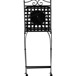 CARPINO - Tuinstoel set van 2 - Zwart - Metaal