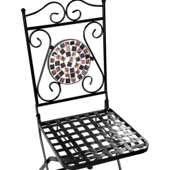 CARPINO - Tuinstoel set van 2 - Zwart - Metaal