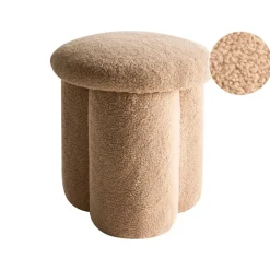 CARRINGTON - Poef - Beige - Bouclé