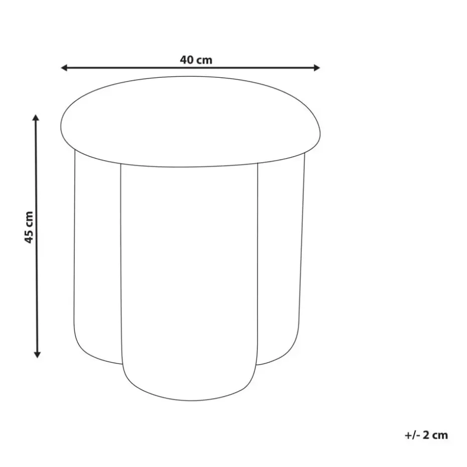 CARRINGTON - Poef - Beige - Bouclé