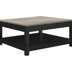 Carver - Salontafel met 1 plank in zwarte houtlook