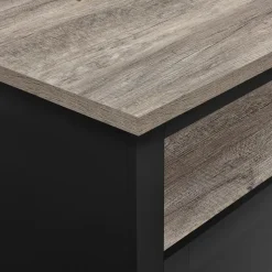 Carver - Salontafel met 1 plank in zwarte houtlook
