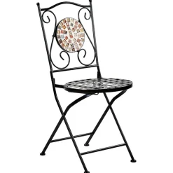 CASARIO - Tuinstoel set van 2 - Zwart - Metaal