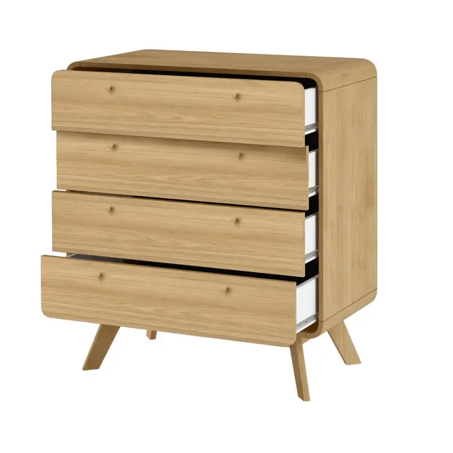 Cassie - Commode met 4 laden in eikenlook