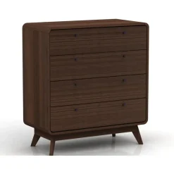 Cassie - Commode met 4 laden in walnoot spaanplaat